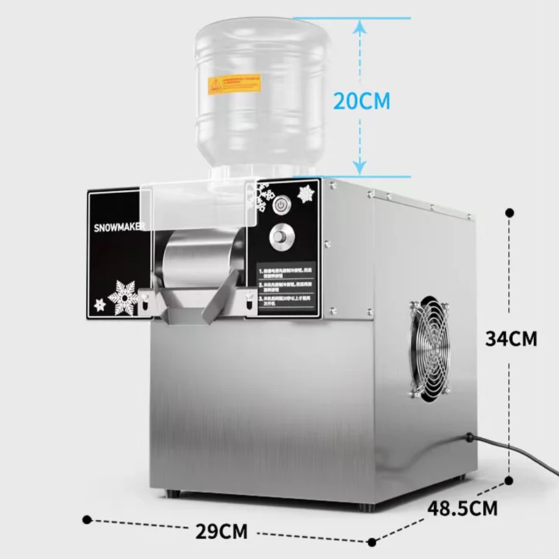 For BesCool Commercial Snow and Ice MakerFactory Direct New Stainless Steel Snow Ice Machine for Restaurants and Retail