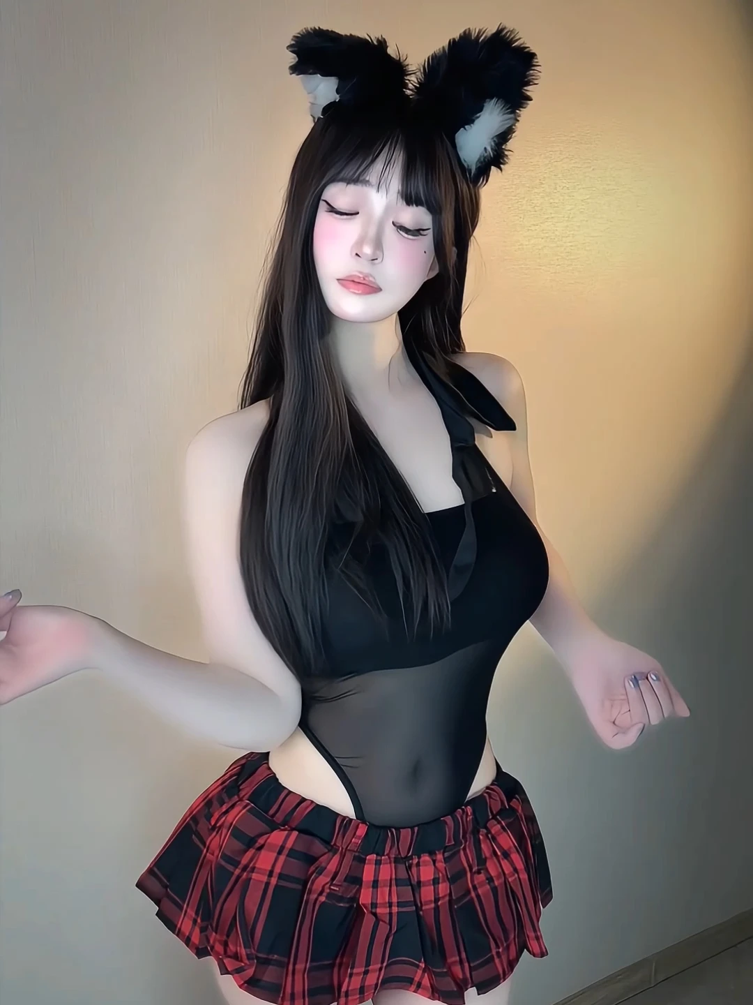 セクシーなスクール風チェック柄ビキニセット、ハイウエスト、またはスカート、透明なVネックワンピーススーツ、若い女性のための夏のファッション