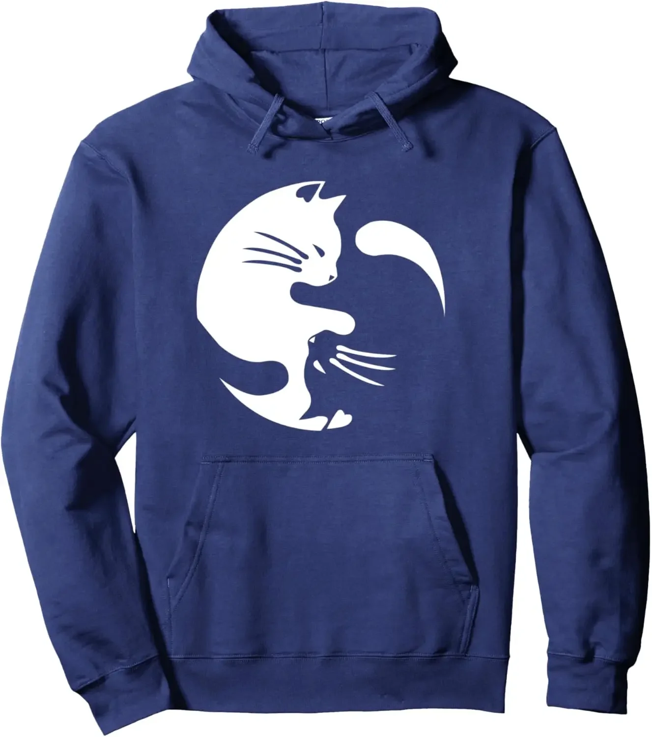 Cat Yin Yang Peace Loving Interconnected T-Shirt Gift Idea Pullover Hoodie Unisex Autumn Streetwear Tops Kawaii Clothes Tops