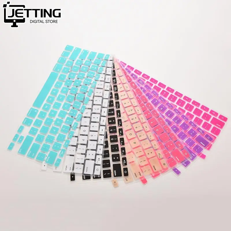 7 Candy Colors Silicone Keyboard Cover Sticker For Macbook Air 13 Pro 13 15 17 Protector Sticker Film
