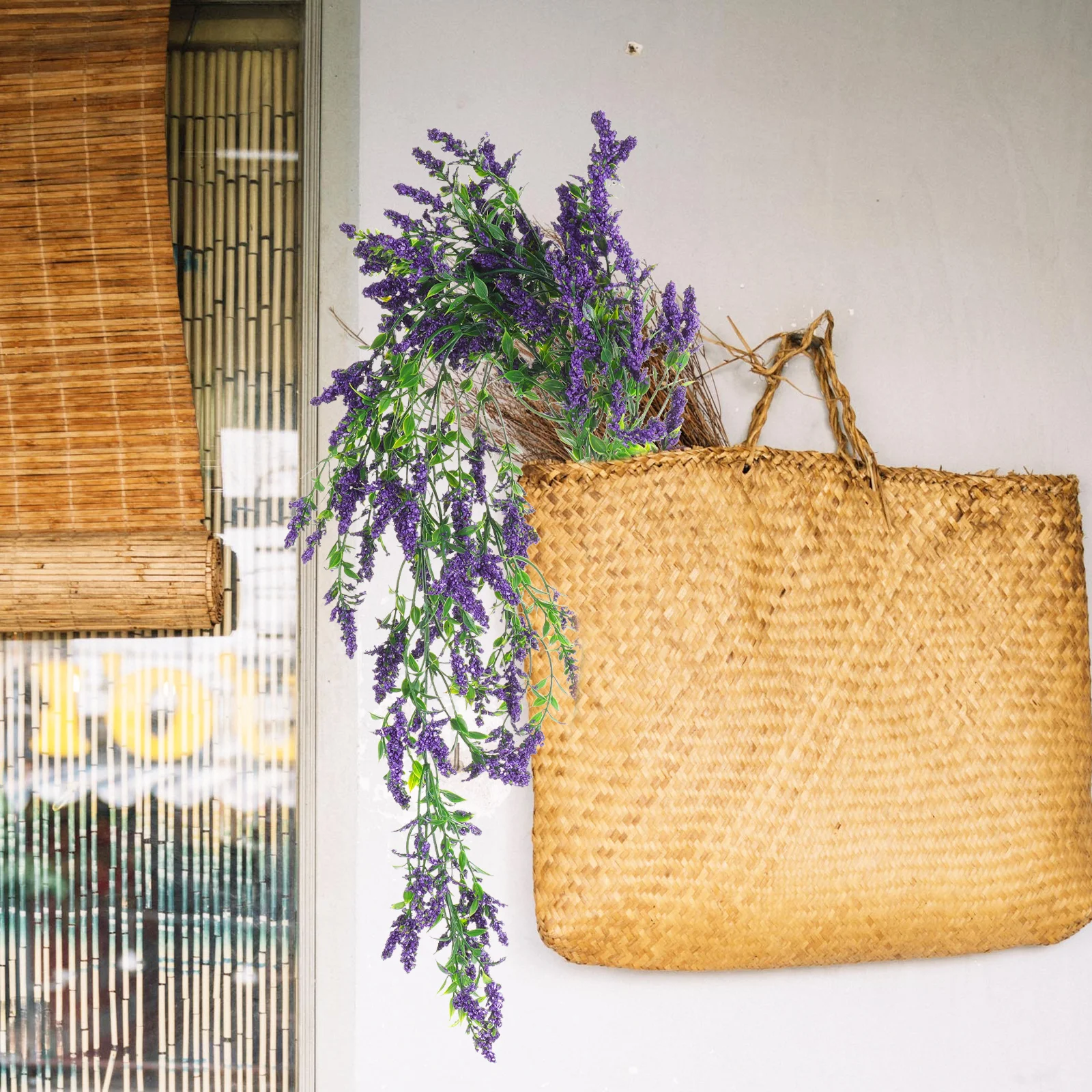 

Simulated Lavender Flower Pendant Hanging Home Decor Artificial Lavender Flowers Wall Hanging Wedding Decoration