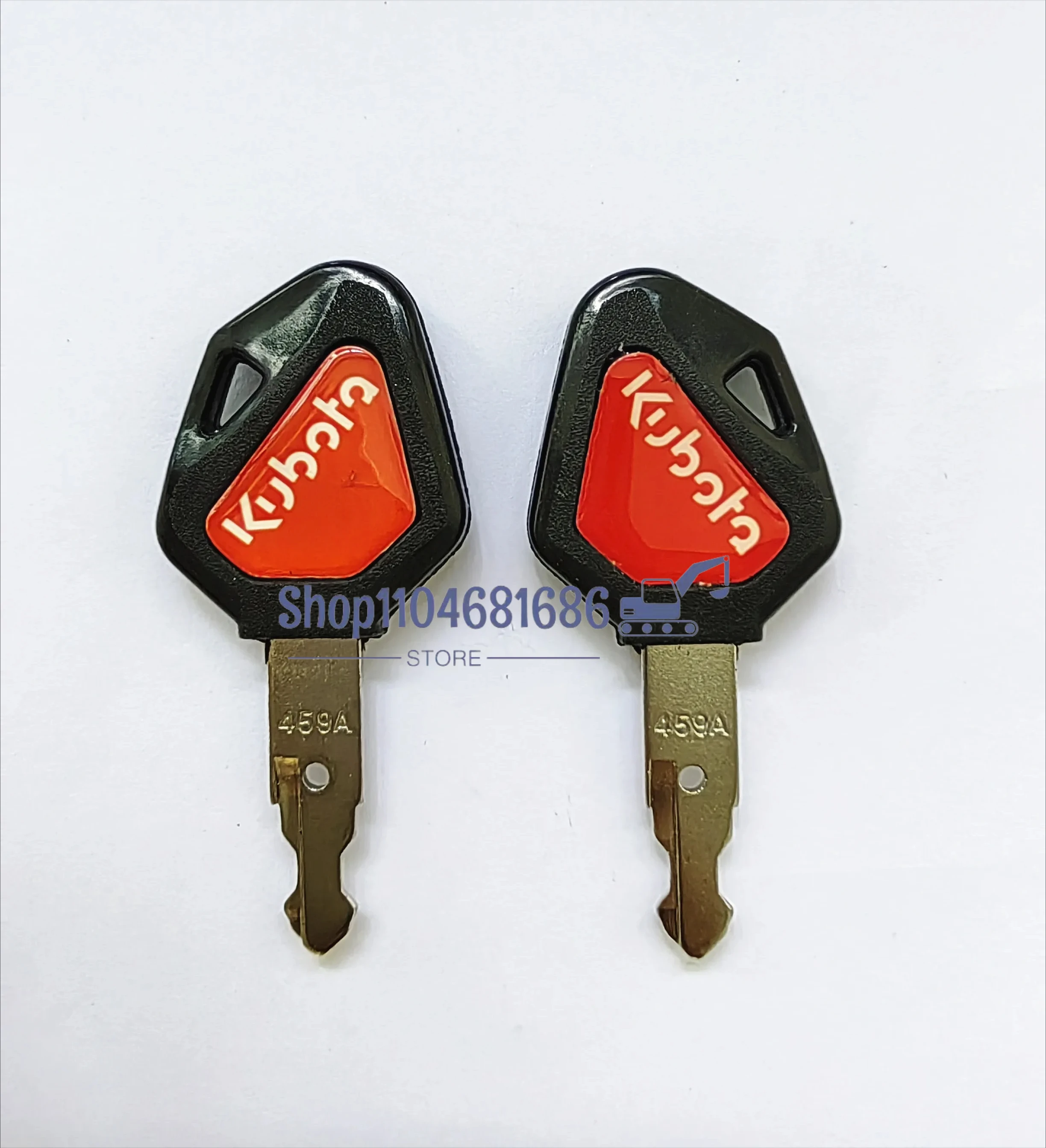 2 個 459A キー RC461-53930 点火キーはクボタ ミニショベル バックホー スキッド ステア トラック ローダーに適合