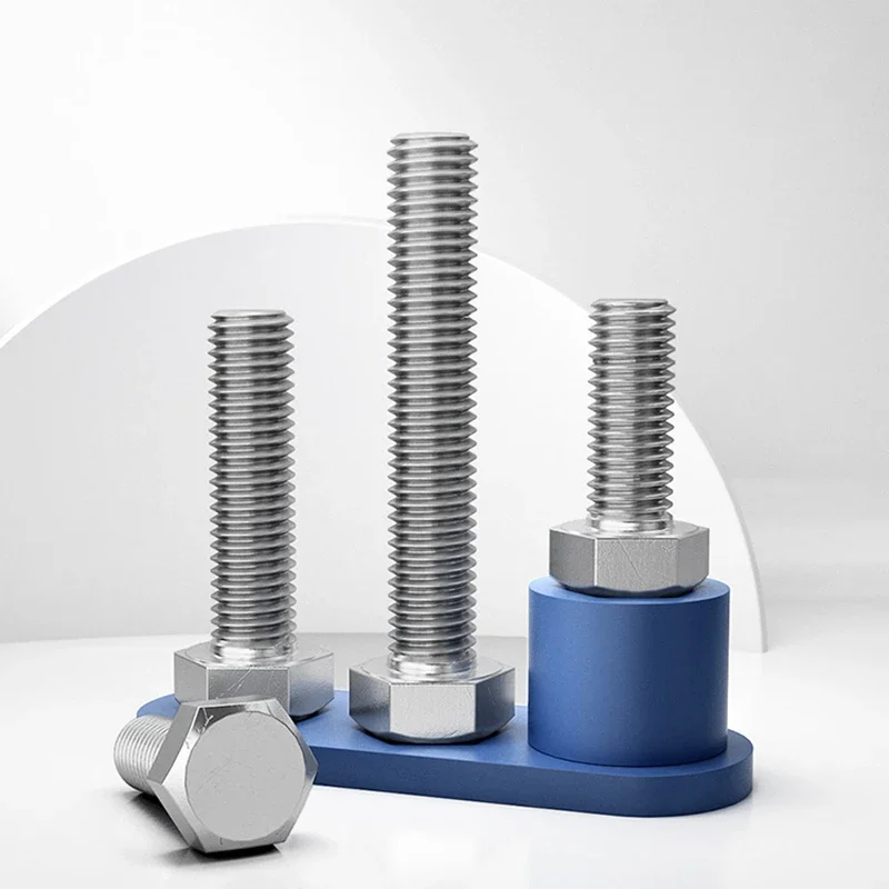 M1.6 M2 M3 M4 M5 M6-M14 A2-70 304 Stainless Steel Metric Thread DIN933 Outside Hex Head Bolt External Hexagon Head Screw 1~20Pcs