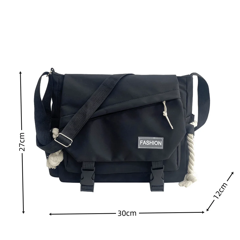 New Instagram Japanese Trendy Crossbody Bag Men's Leisure Students Shoulder Bag for Women's Fashion Sports Large Capacity Bag