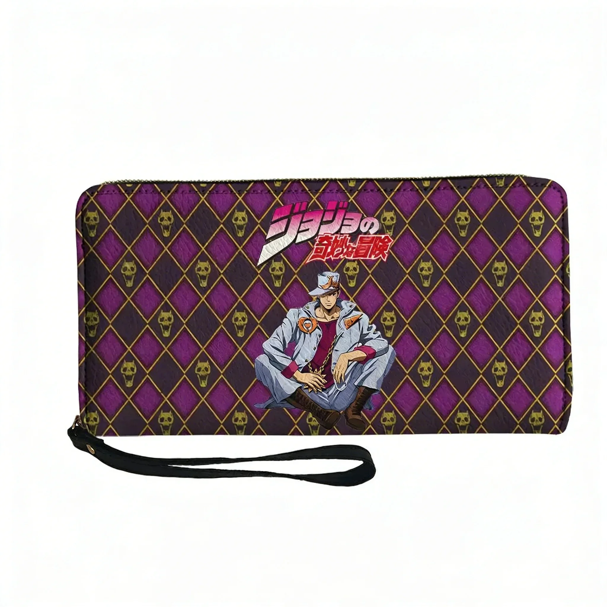 

Кошелек-портмоне JoJo Anime для мужчин, женщин и подростков, длинный кошелек на молнии с двойным принтом, портативный кошелек с индивидуальным фото, подарочная сумка