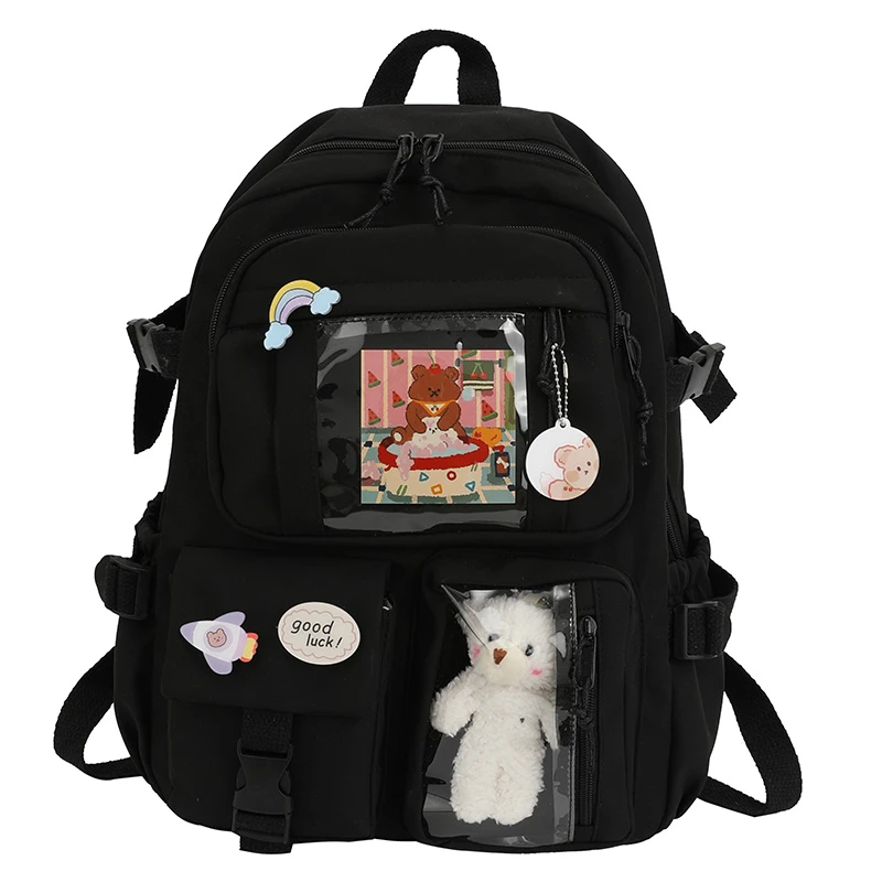 2023 neue Kinder rucksack Student Kawaii High School Rucksack große Kapazität Schult asche Mädchen Mode Freizeit Luxus Handtasche