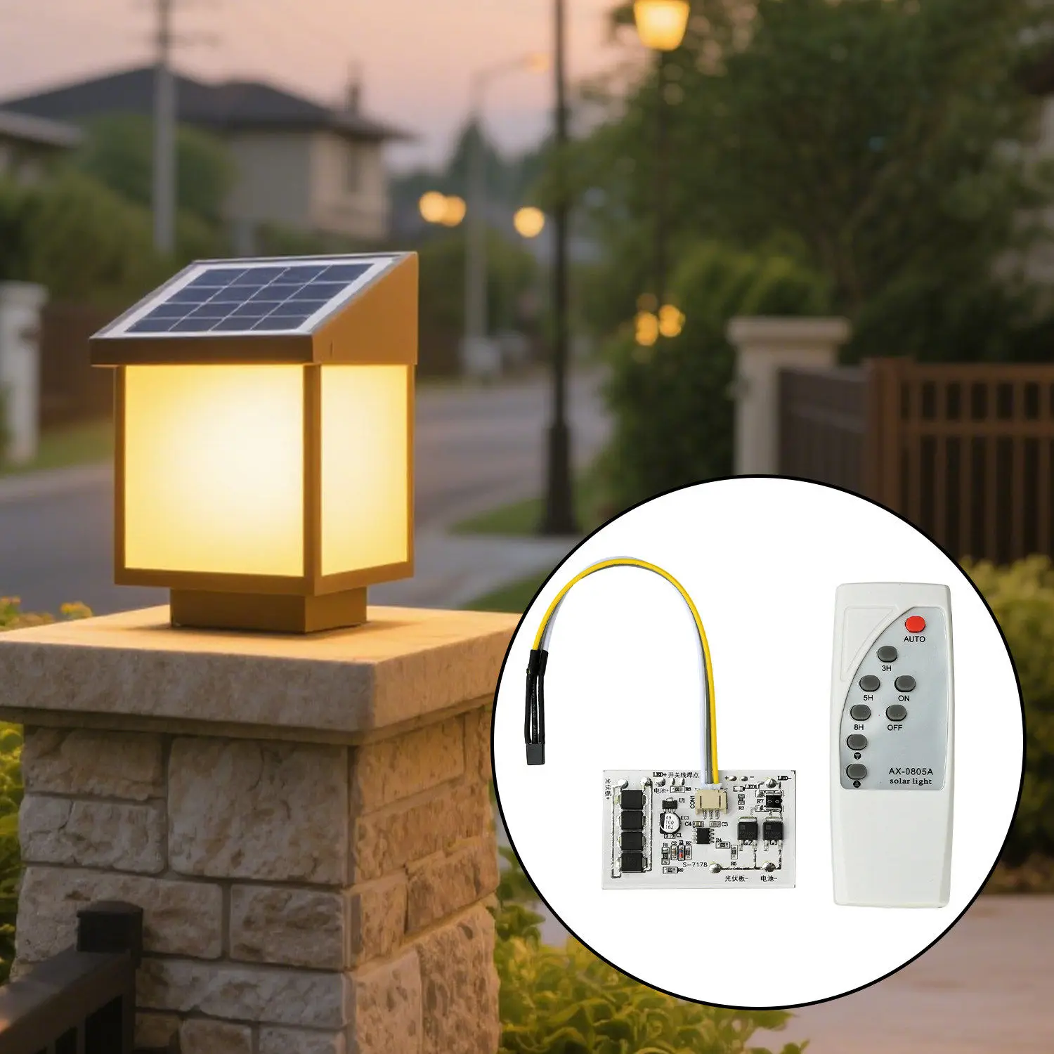 

Solar Street Light Controller 3.2V/3.7V/6.4V/7.4V Li-ion Battery 15A Charge 10A Discharge Stepless Dimming for LED Street Light