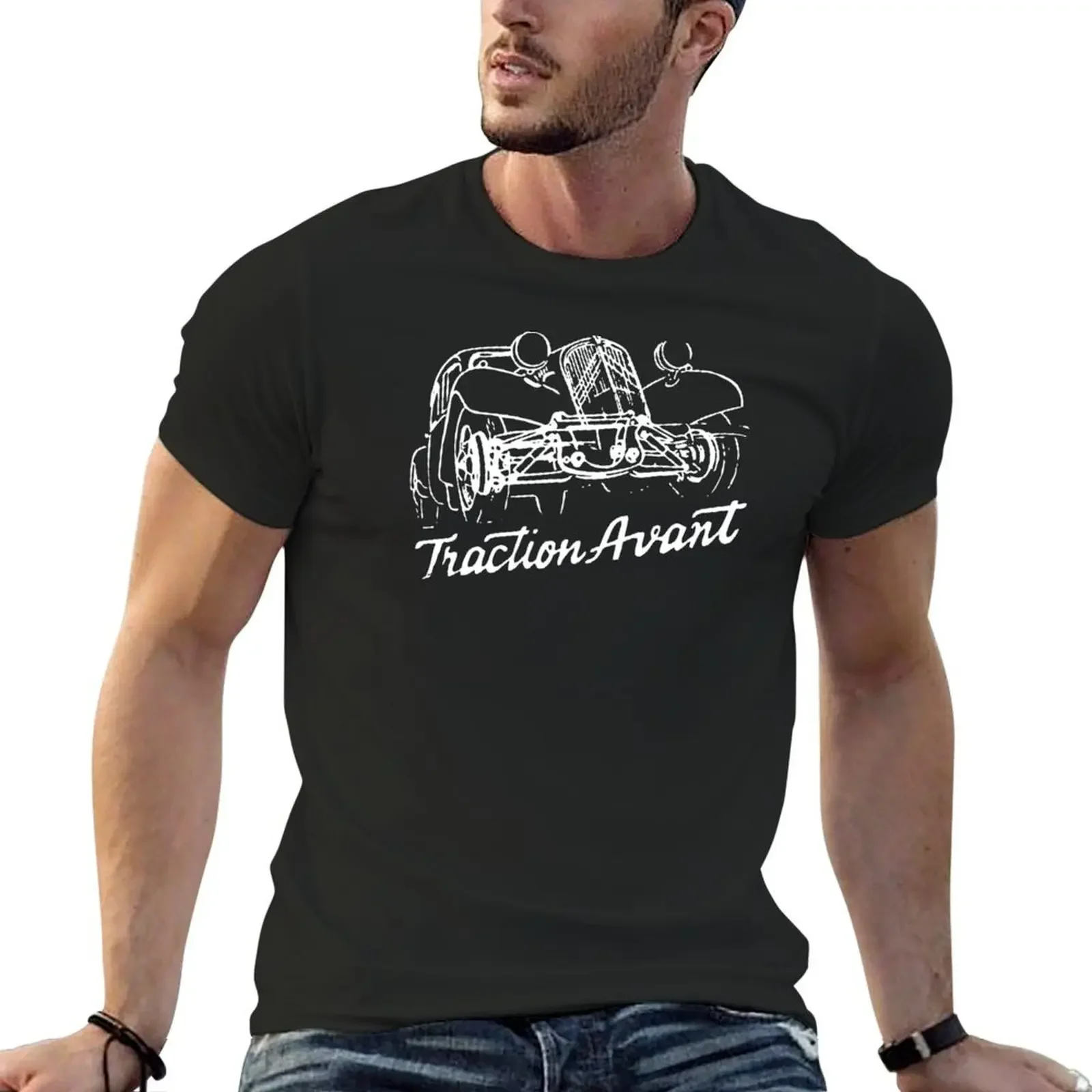 Traction Avant T-Shirt summer top vintage clothes workout shirts for men