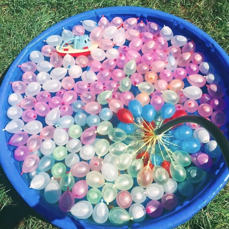Automatic Fill Water Balloons Rapid Fill Water Bombs Self-Tie Splash Balls Summer Outdoor Activity Pool Party Fun Supplies