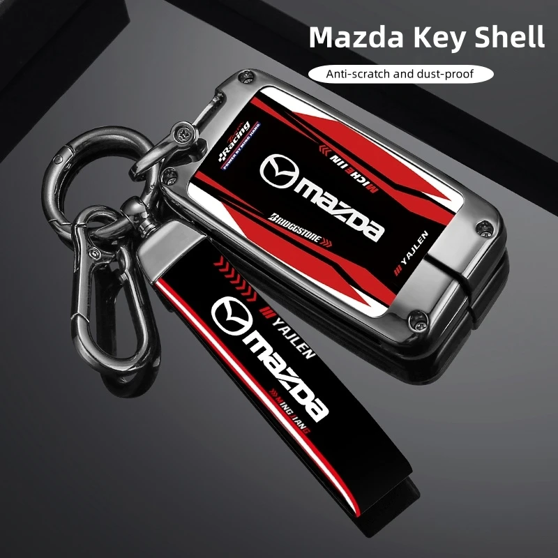 

For Mazda Axela Atenza 3 2 6 CX3 CX5 CX30 CX8 CX9 MX5 RX7 RX8 SKYACTIV Zinc Alloy Car Key Holder Remote Protector Car Key Cover