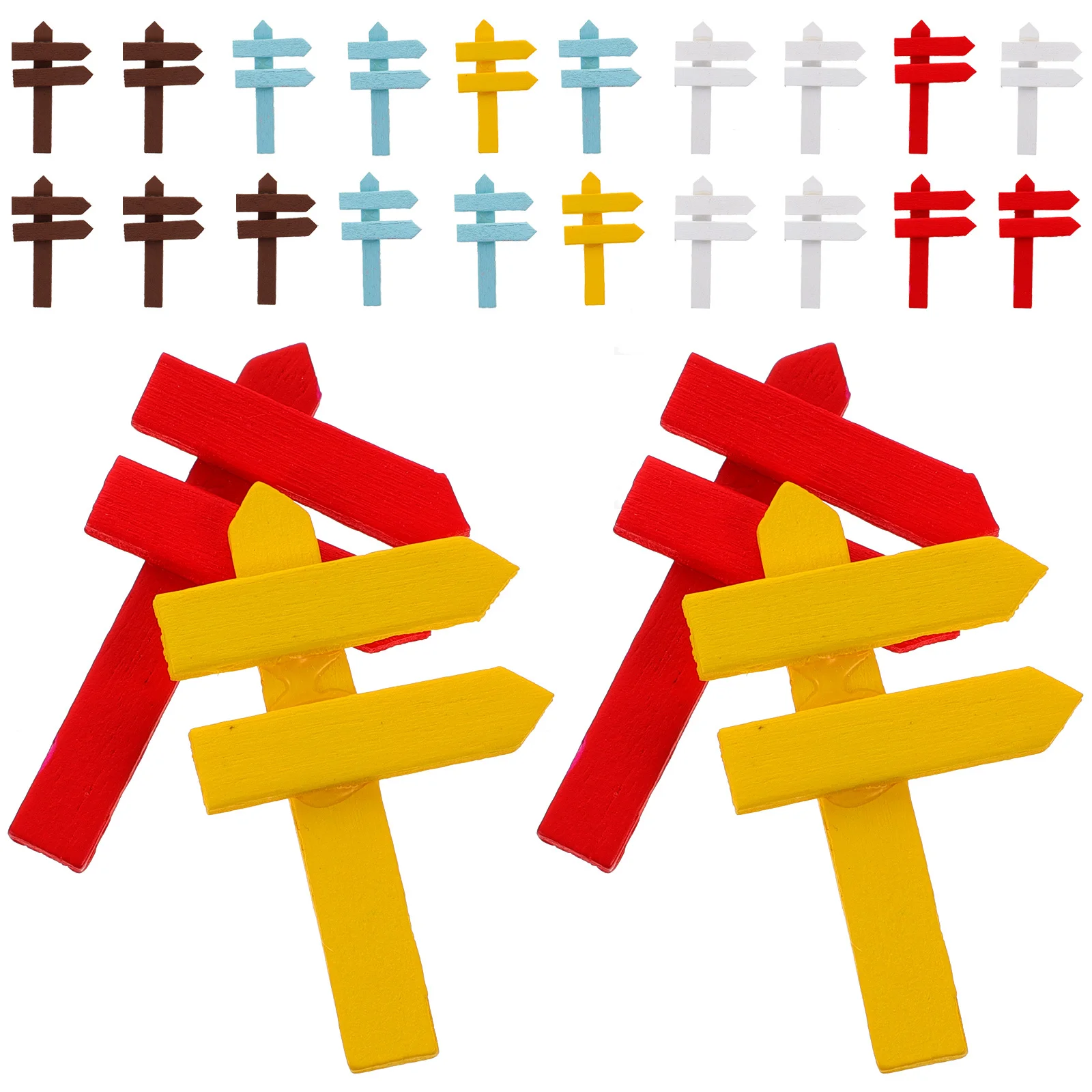 25 Stücke Miniatur Holzzaun Mini Haus Zubehör Exquisite Handwerkskunst Garten Werkzeug Requisiten Haus Mini Spielzeug Miniatur Werkzeug