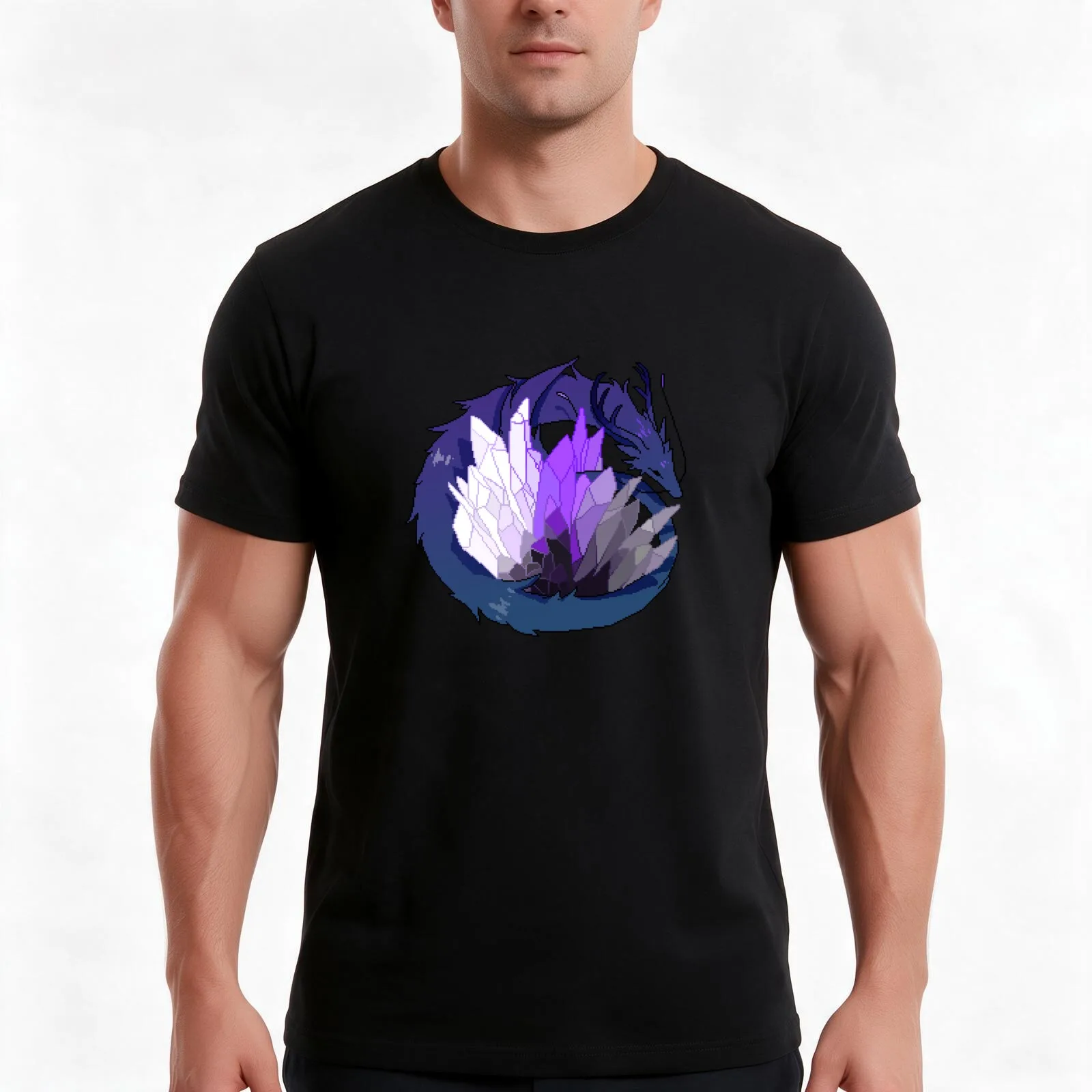 Demisexual Flag LGBT Pride Dragon (Requested) T-Shirt, Summer Casual Cotton Tee, Oversized Streetwear Tops, Unisex Men Women