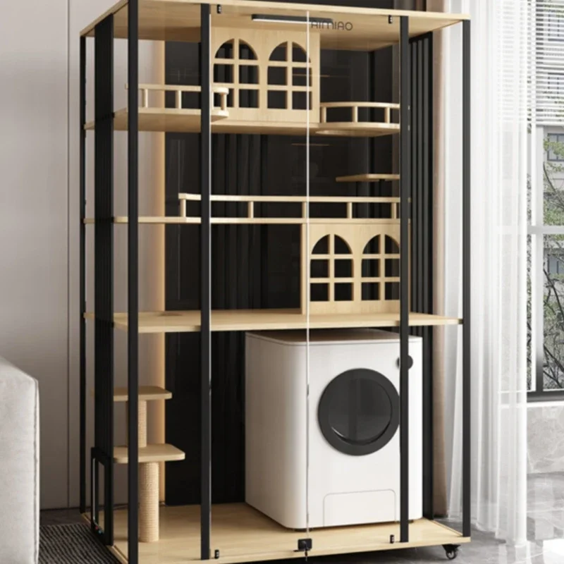 Luxury cage home large space villa large mobile castle panoramic transparent house can be customized.