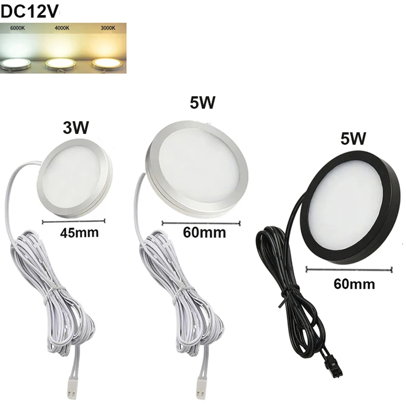 Wholesale 12V LED Under Cabinet Light with 2m Wire Closet Wardrobe Ceiling Night Lamp for Kitchen Bookcase Home Bedroom Decor