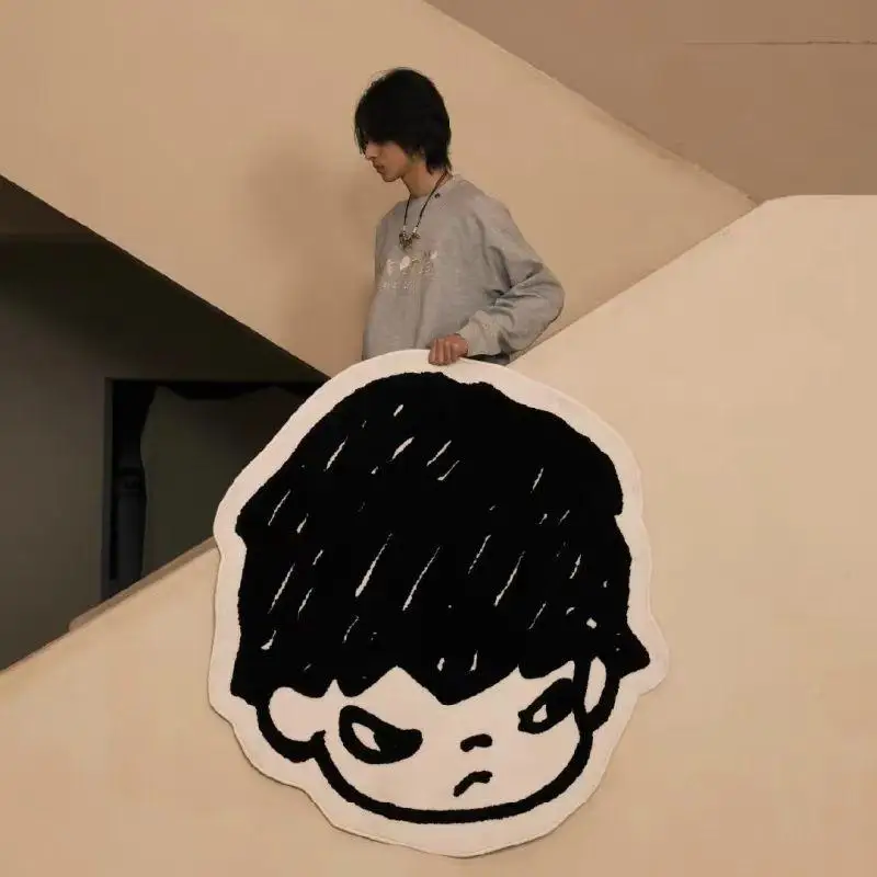 VIKAMA فو الكشمير السجاد غرفة نوم لينة ومريحة الحصير غرفة الأطفال عدم الانزلاق القدم الحصير ديكور المنزل