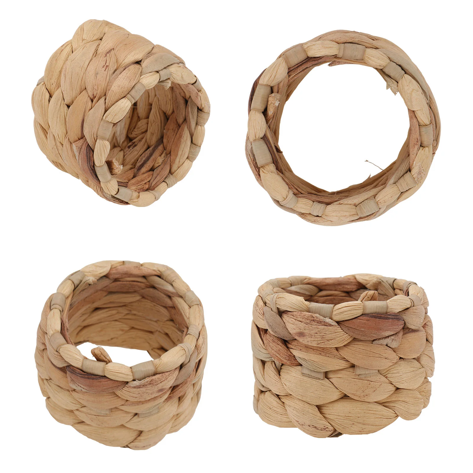 

4 Pcs Napkin Buckle Individual Holder Table Decorations Butterfly Towel Round Gold Rings for Wedding Desktop Banquet