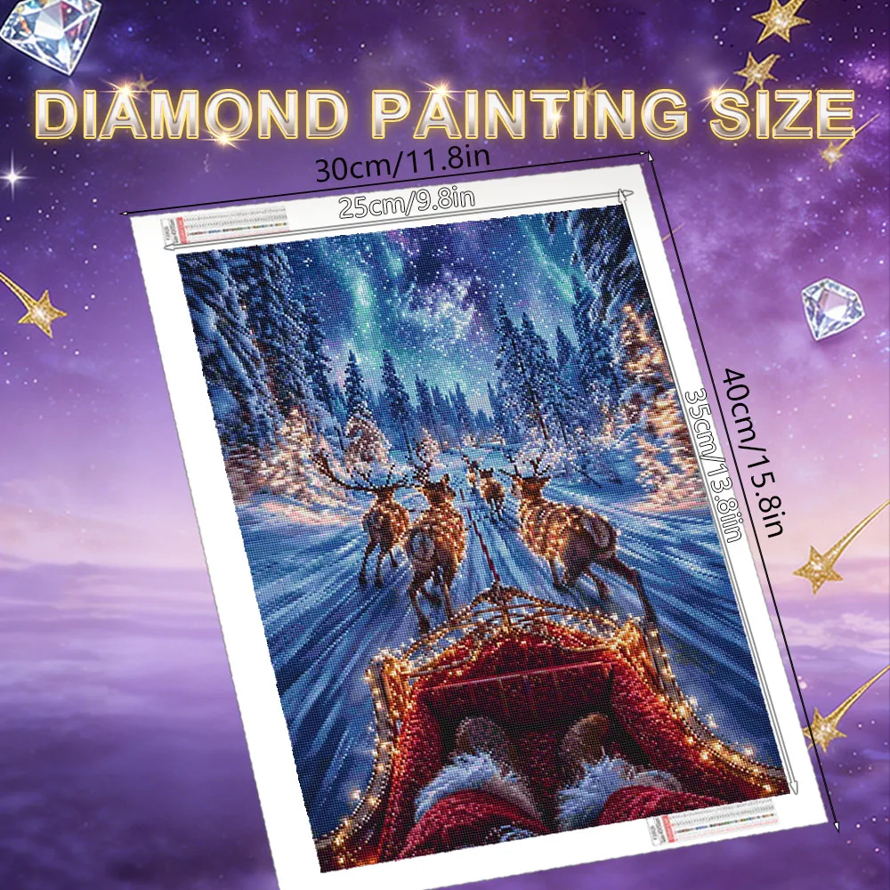 HUACAN Diamond Art Train Landscape Christmas Handicrafts Unique Gift 5d Diy Mosaic Painting Winter Snow Full Drill Home Decor