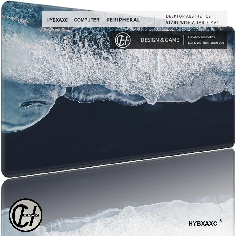 

Ocean Wave Mouse Pad Large Size Rubber Base Anti-slip PC Desk Accessories for Offices and Gamer Keyboard Mats Decor Mat HYBXAXC