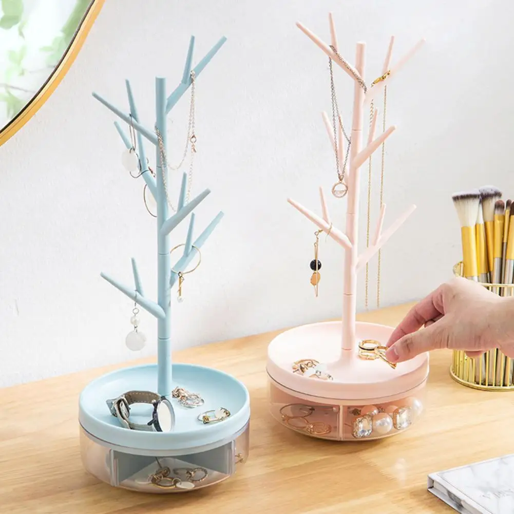 Jewelry Display Stand Tree Shape Multi-fork Earrings Necklace Ring Tray Organizer Desktop Organizer Holder Bedroom Supplies