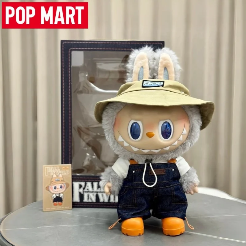 

100% натуральная серия POPMART LABUBU The Monsters Fall in Wild, слепая коробка 17 см и 38 см, милая виниловая кукла, аниме-фигурка, игрушка