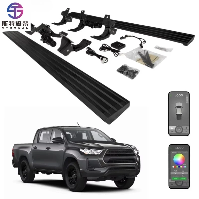 

STLF CLRAK Original Electric Retractable Side Foot Steps Running Boards for Hilux Champ Vigo Revo 4x4 Truck 2009 2010 2012