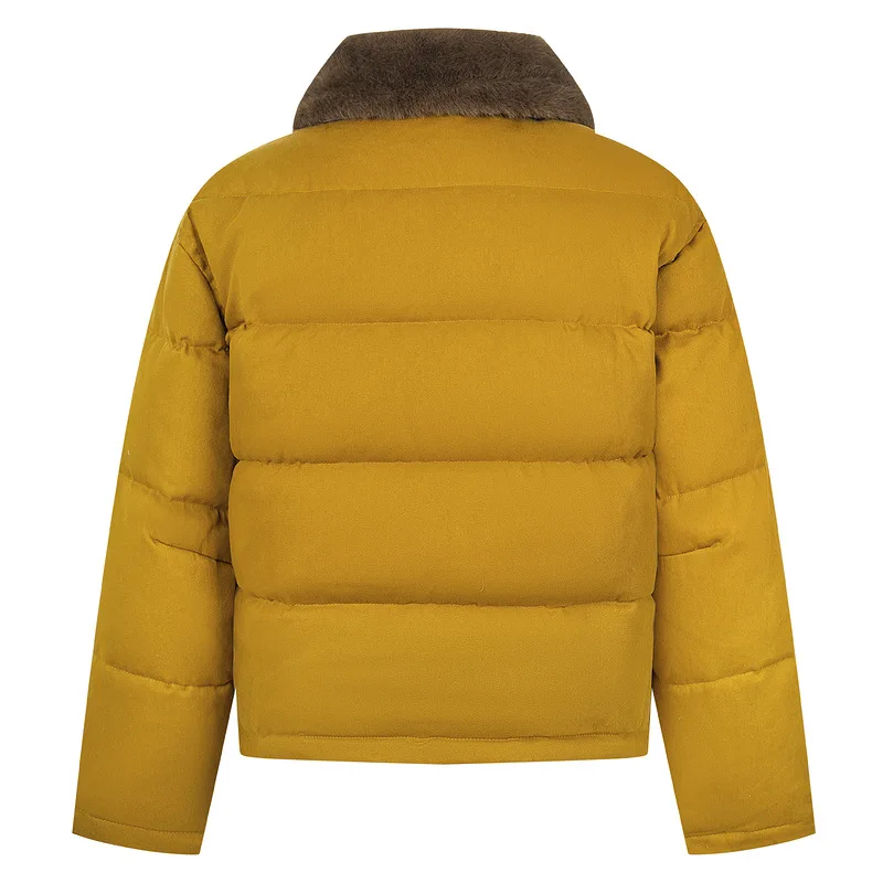 Cappotto invernale caldo da uomo con collo in pelliccia Moda casual imbottito in cotone spesso Parka termico Piumino Capispalla gonfio