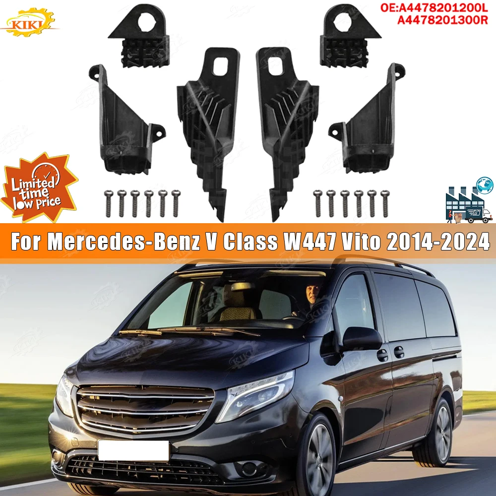 Headlight Repair Kit Fit For Mercedes-Benz V Class W447 Vito 2014-2024 Claw-Shaped Protective Ring Plastic Bracket