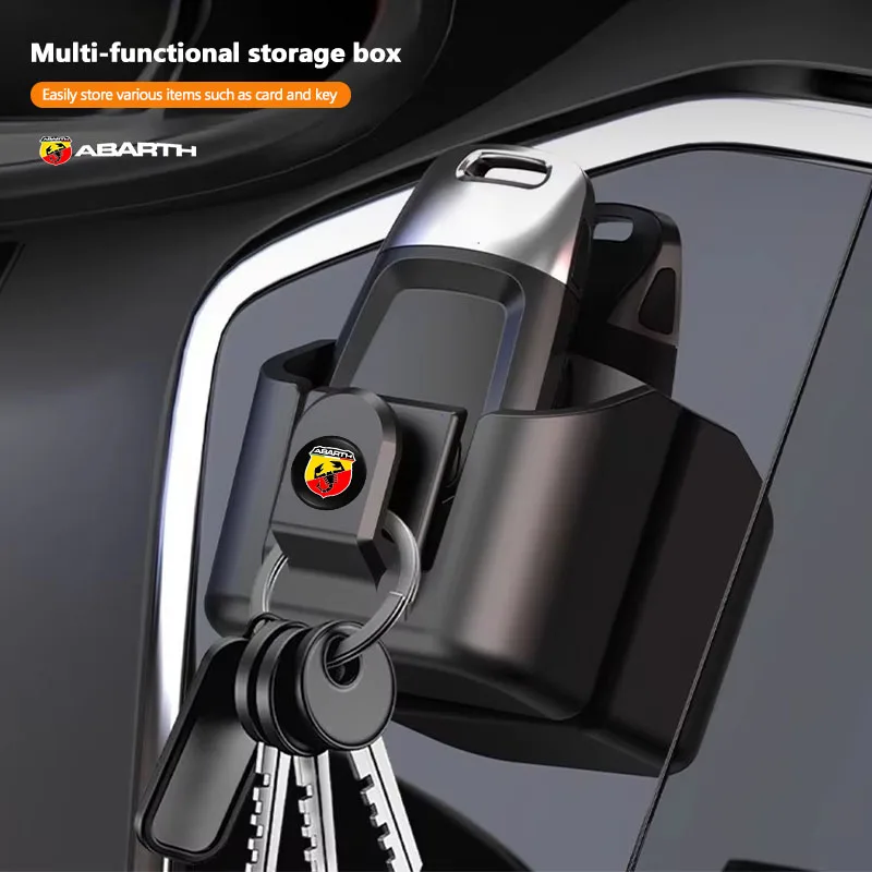 Caja organizadora para llaves de coche, soporte para tarjetas y gafas de sol para salpicadero de coche, Clip para FIAT Abarth Pulse Panda Tipo Strada 500X Mobi Doblo