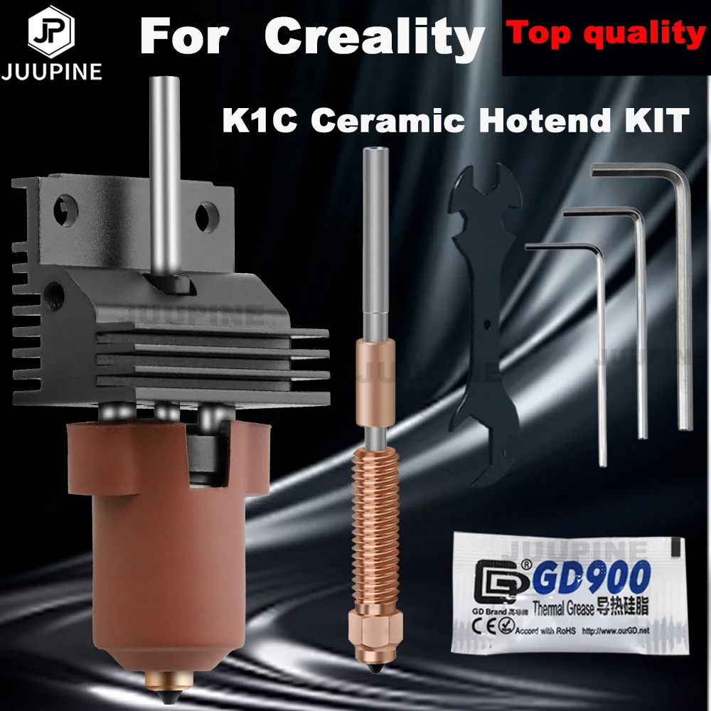 K1C Ceramic Hotend Kit -Quick Swap Nozzle All-Metal Integrated Extruder Hot End Replacement for Creality K1C 3D Printer