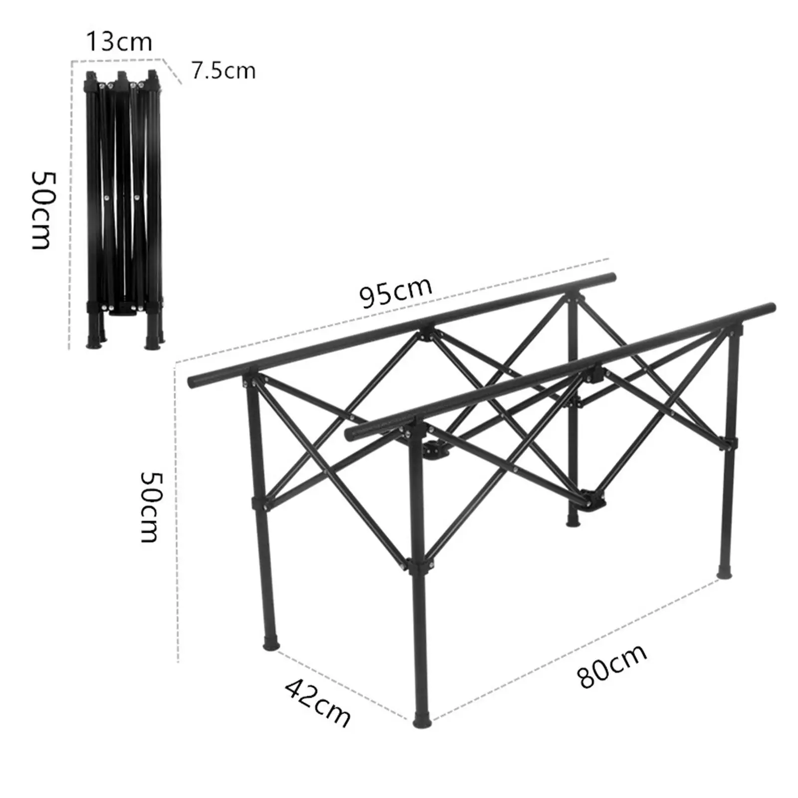 Foldable Camping Table Legs Fixture Hardware Outdoor Camping Equipment Supplies Durable Picnic Lightweight Portable Support Rod