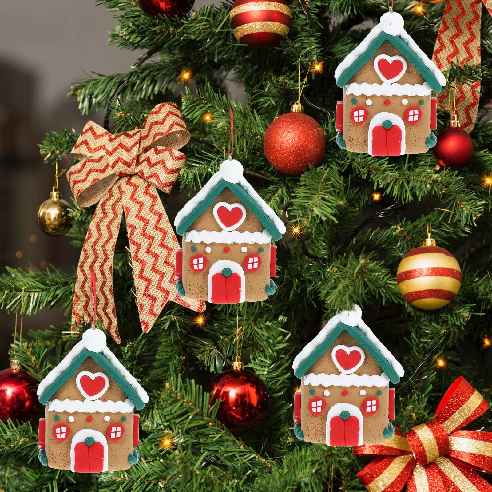

Charming Gingerbread House Christmas Decor Xmas Tree Ornament Thoughtful Present Friends Family Whimsical Charm Holiday