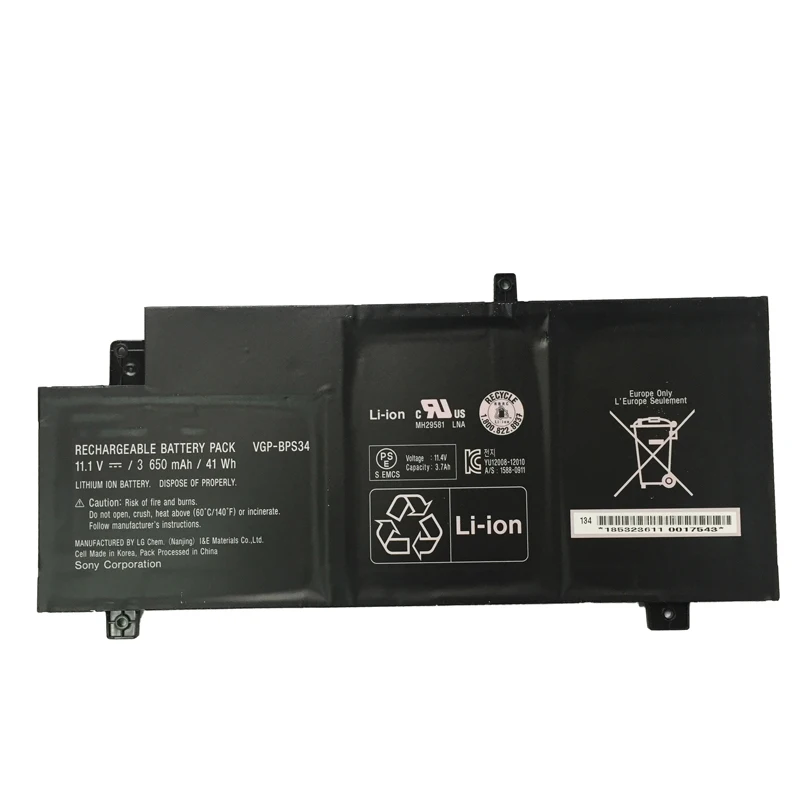 

11.1V 41Wh VGP-BPS34 VGP-BPL34 Laptop Battery for Sony VAIO Fit 15 14 SVF15A SVF14A Series SVF15A1ACXB SVF1521V2CB SVF1421AYCB