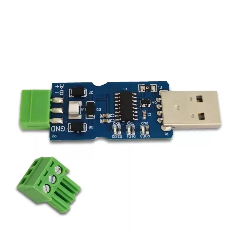 USB para RS485 Comunicação Módulo Adaptador, Chip Driver Converter, Novo, CH343G