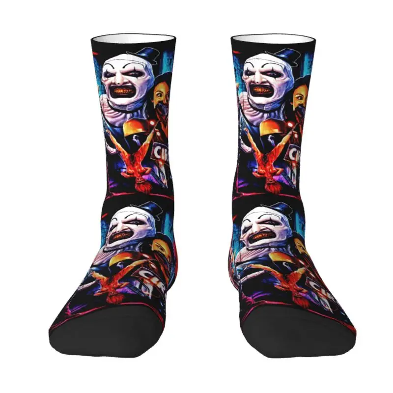 Halloween Clown Horror Movie Terrifier Jurk Sokken Voor Mannen Vrouwen Warm Grappig Novelty Crew Sokken