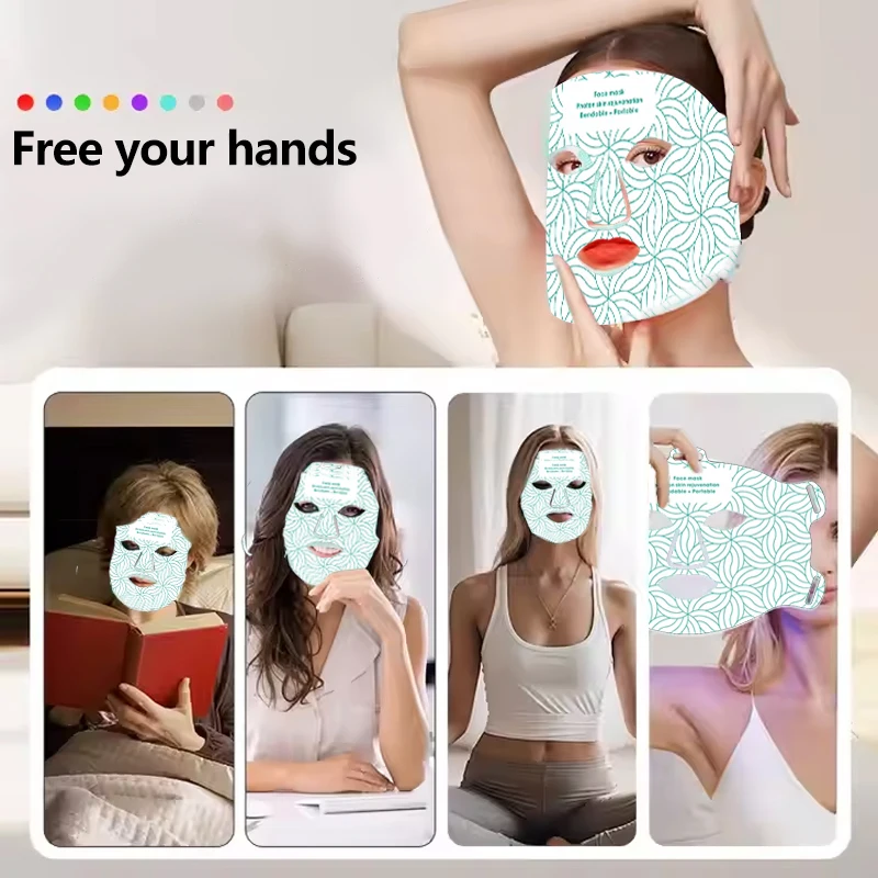 الطبية الأحمر الوجه أدى العلاج بالضوء قناع 3D الوجه منتج تجميل آلة بقيادة مصباح العلاج العناية بالبشرة إصلاح تفتيح البشرة