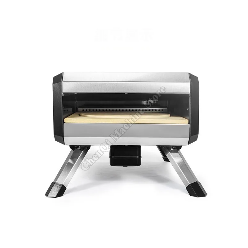 فرن بيتزا صغير خارجي يعمل بالغاز، فرن خبز تورتة البيض من الفولاذ المقاوم للصدأ مقاس 14 بوصة