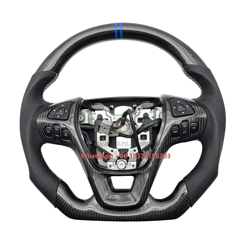 

Самые популярные кожаные колеса из углеродного волокна с белой строчкой, подходящие для автомобильного руля Explorer 2014,