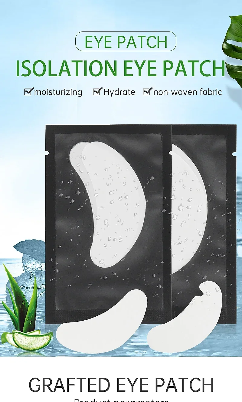 50 쌍 아이 패치 속눈썹 연장 아이 패드 아래 메이크업 속눈썹 패치 팁 스티커 패드 속눈썹 연장 용품