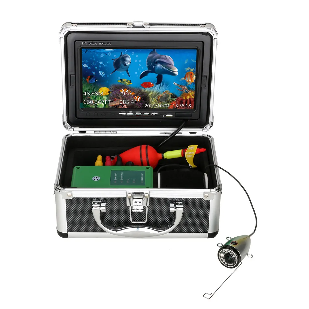 

7 Inch 30m Temperature And Depth Measurement Underwater Visual Fish Detector Camera Underwater Fishing Camera