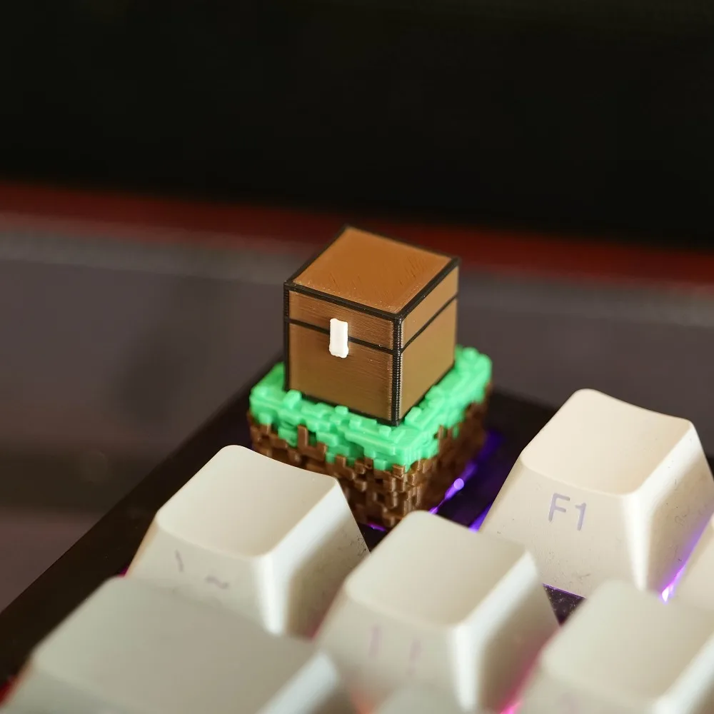 Box Keycap, pixel Style, Cross-Axis universal ESC Three-Dimensional Keys, Birthday Gift, Valentine's Day Gift