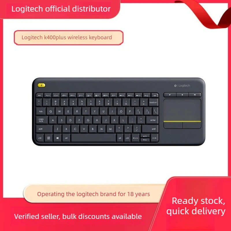 

Wireless Touch Logitech K400 Plus Keyboard Android Smart TV Office Touchpad Computer Tablet Keyboard iPad Surface laptop USB2.4G