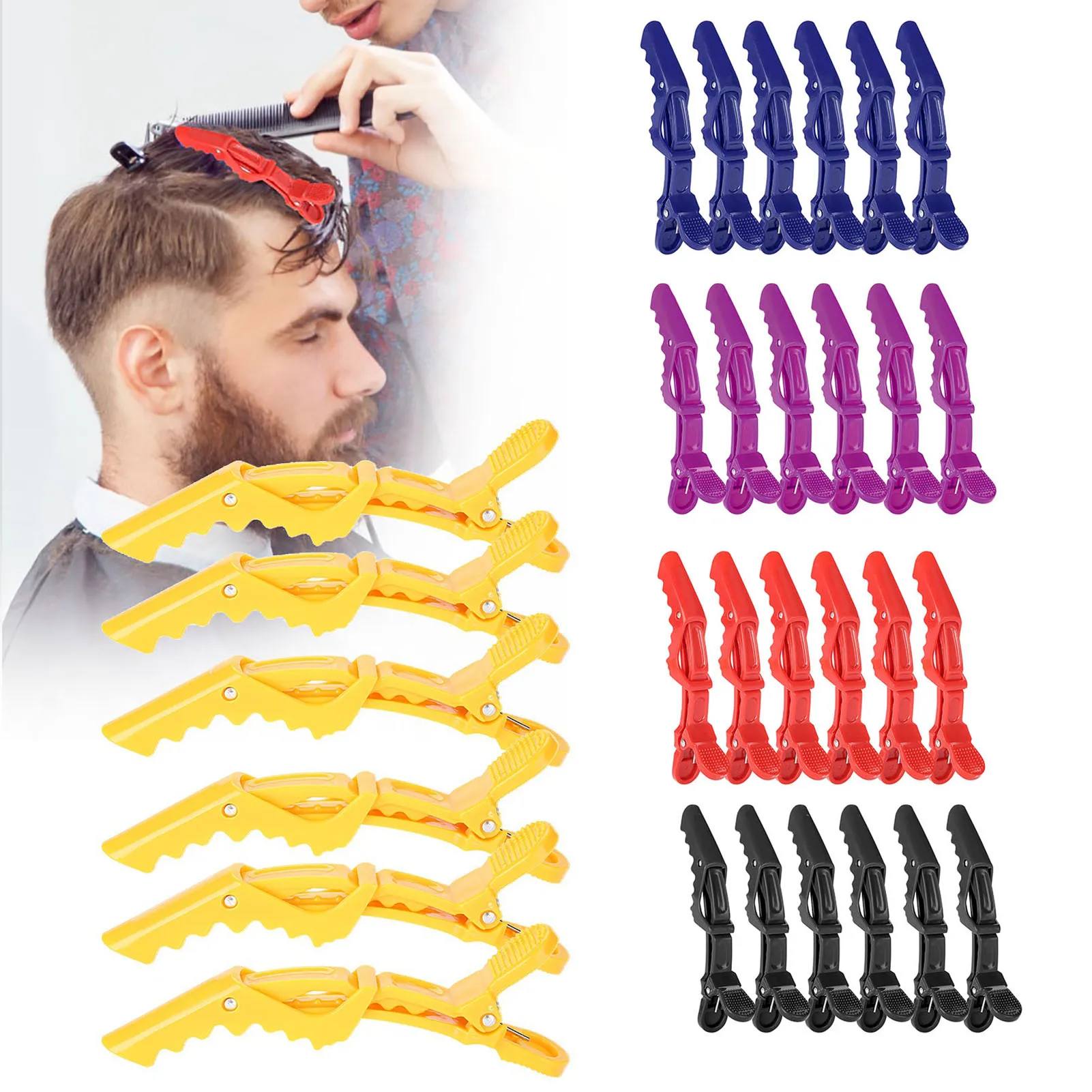 

6 шт., заколки для волос из кожи аллигатора, парикмахерские зажимы, пластиковые коготки для волос, профессиональная парикмахерская для салона, заколки для укладки волос, аксессуары для волос