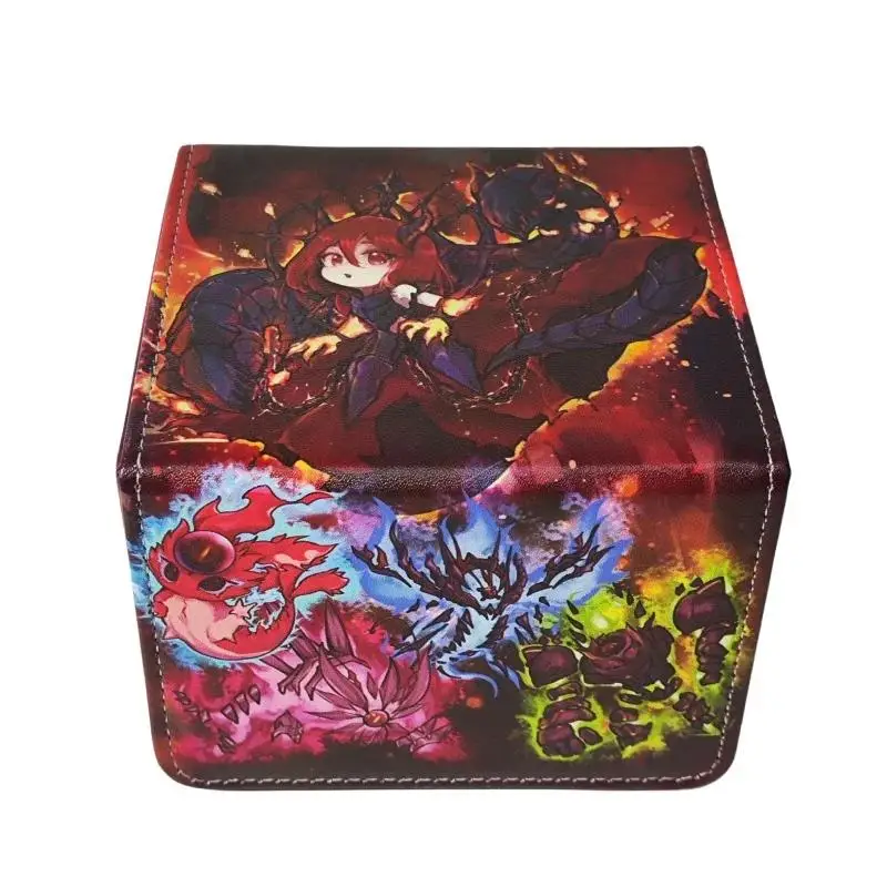 Yu-Gi-Oh etui na karty Promethean Princess Bestower of Flames DIY skórzane figurki do zabawy kolekcja gier pudełko do przechowywania przegroda