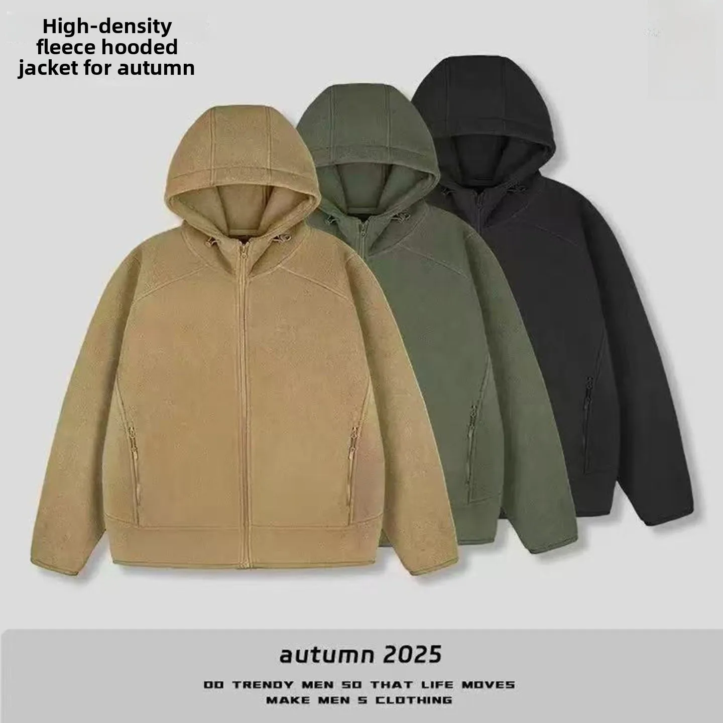 

Мужская толстовка Snow Str с капюшоном, двусторонняя, из плотного материала, повседневная, городская, осенне-зимняя...