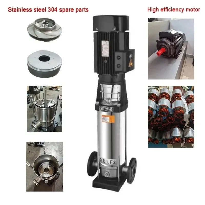 CDL CDLF Stainless Steel Centrifugal Multistage Pump 220/380v Boosting Water Pump