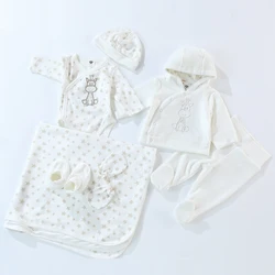 Conjunto de ropa para bebé, pelele, Mono para bebé, camiseta, sombrero, zapatos, pantalones, regalo para niño y niña, 6 uds.
