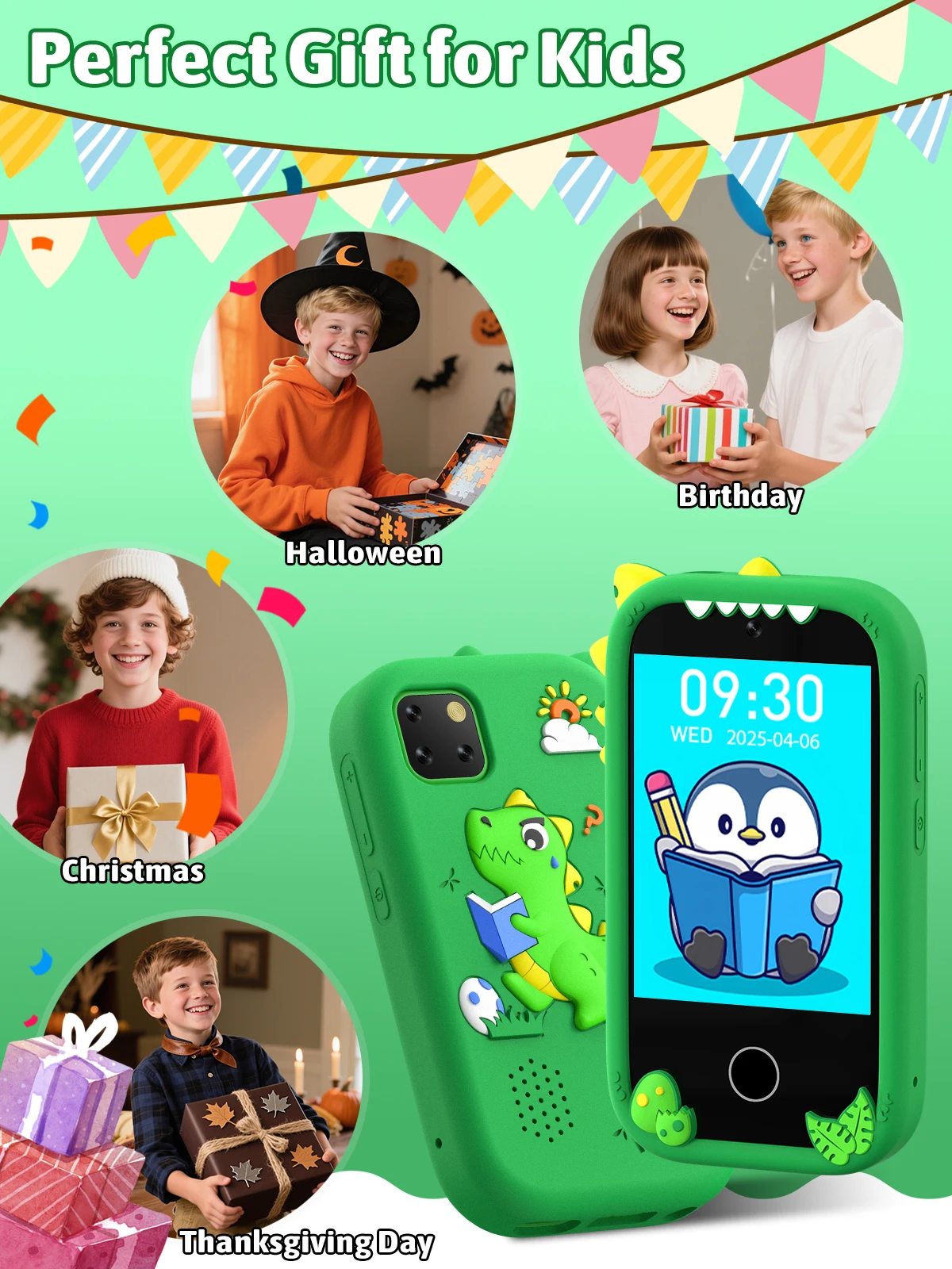 子供用スマートフォン |   おもちゃ] 2.8インチ高画質キッズスマートフォントイ |   パズルゲーム、絵本、ビデオ録画、音楽プレーヤー