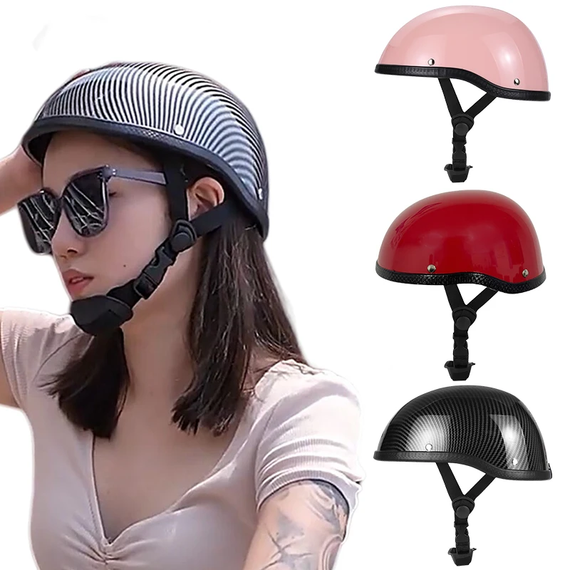 

1 Piece Motorbike Ridder Universal Summer Half Face Unisex Helmet ABS+Cotton Plastic Cap Retro Motorcycle Half Helmet