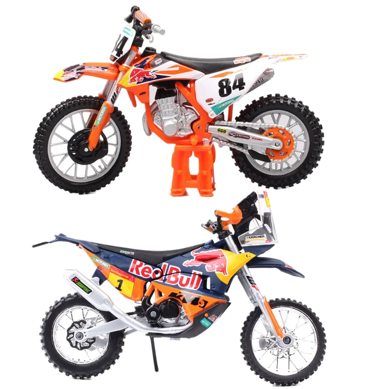 1/18 Skala Maisto KTM 450 SX SXF EXC Racing RC 8C RC390 690 SMC R 640 Duke II Rally Model motocykla Diecast Dirt Bike Vehicles