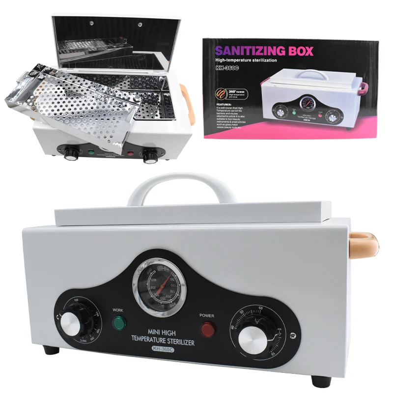 Portable Sterilization Box Professional Mini Dry Heat High Temperature Autoclave Manicure Tool for Nails Salon Dental Instrument view 4